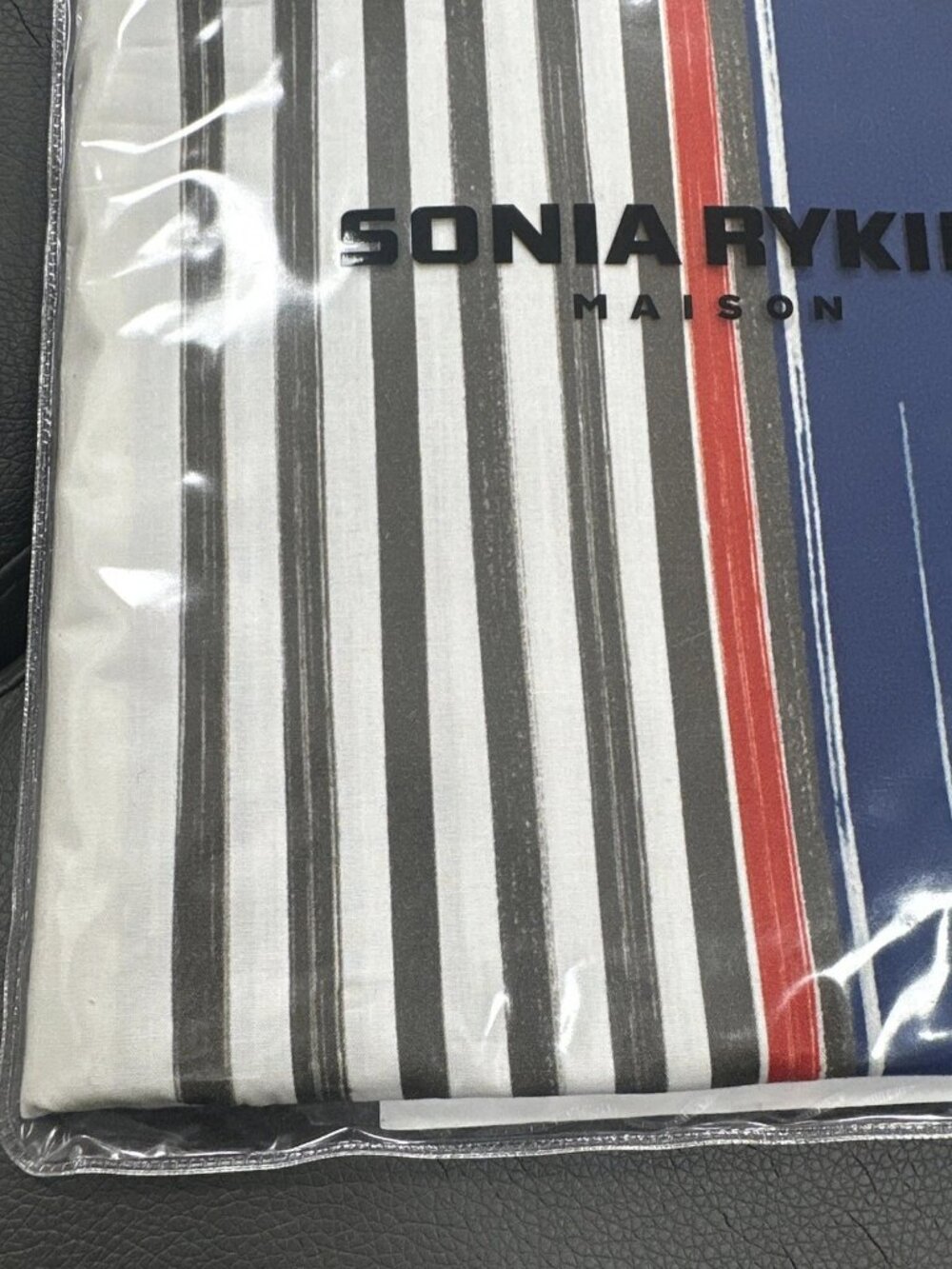 Sonia Rykiel Paris Pillowcase Rue Des Saint Peres Percale Cotton Blue White 25”